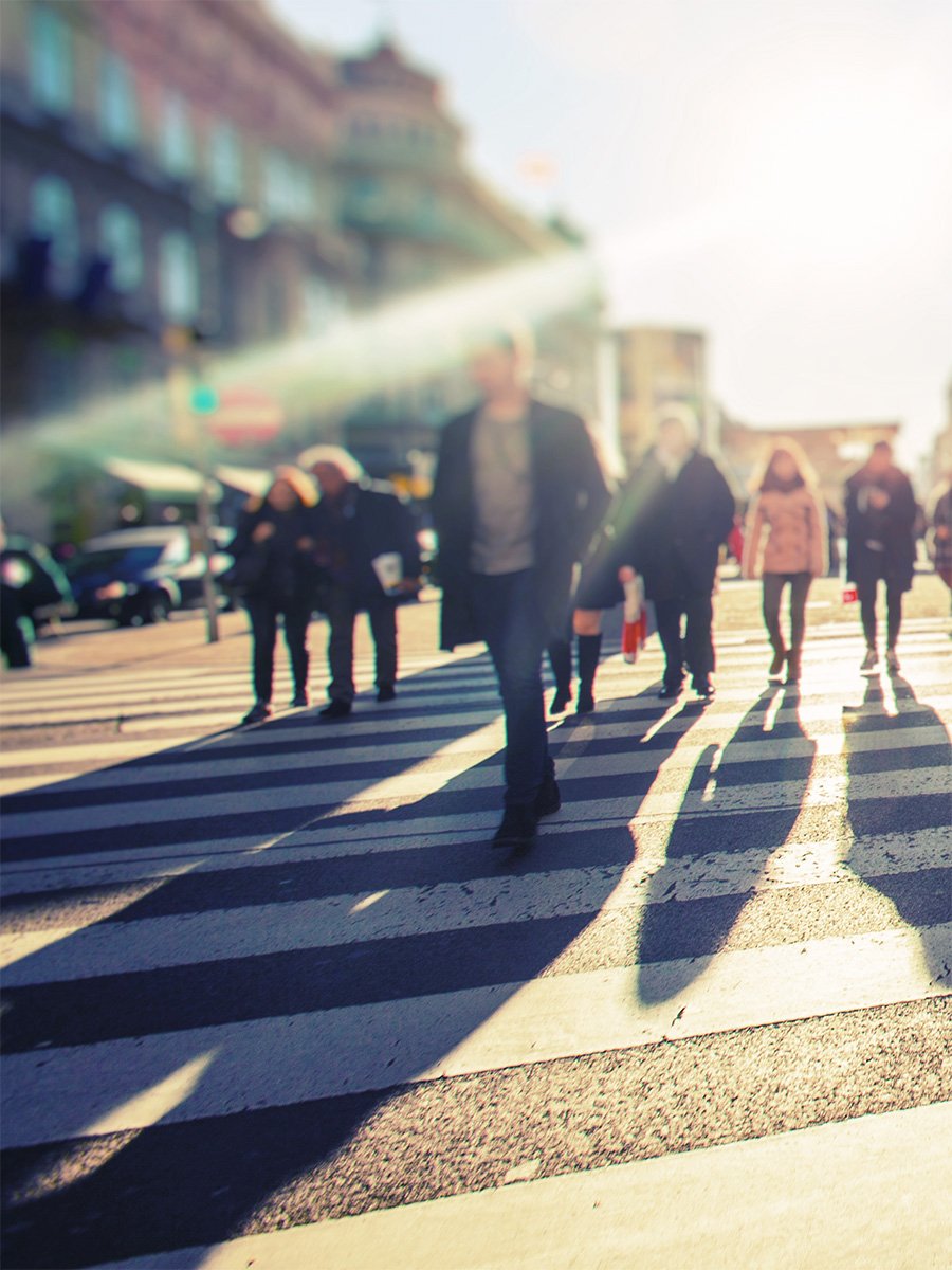 People walking in the street