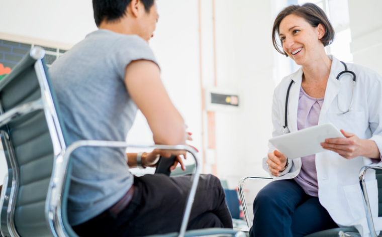 doctor with patient